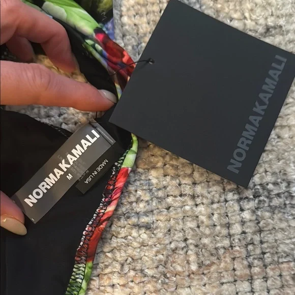 NWT Norma Kamali Women's Rose Garden Marissa One-Piece Size Medium Swimsuit - Picture 8 of 14